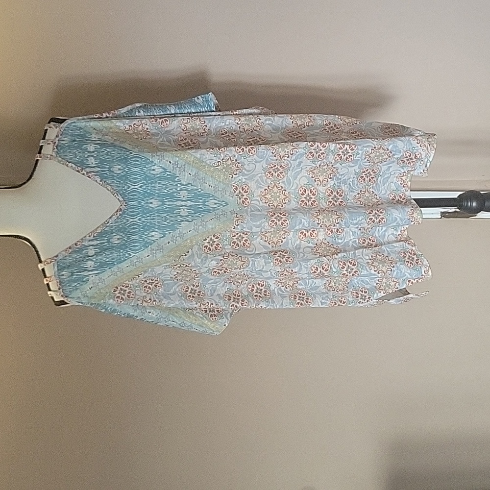 Suzanne Betro Weekend Cold shoulder vneck tunic sz Large NWT